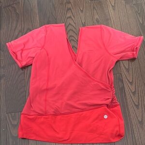 Red Short Sleeve lululemon top